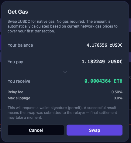 Get Gas Dialog